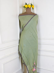 Mul Cotton Sea Green Unstitched Suit