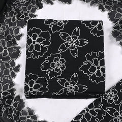 Cotton black Unstitched Suit