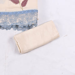 Organza Off White Unstitched Suit