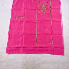 Glass Shimmer Pink Unstitched Suit