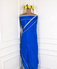 Crepe Blue Unstitched Suit