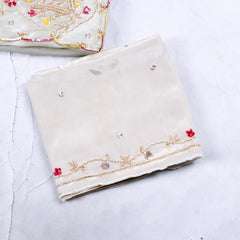 Giraffe Shimmer Off-White Unstitched Suit