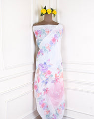 Cambric Cotton White Unstitched Suit