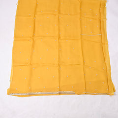 Twill Organza Yellow Unstitched Suit