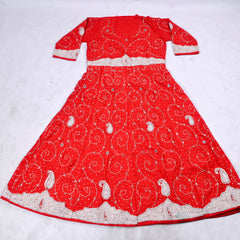 Crepe Red Peplum Lehenga Suit