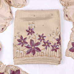 Tissue Shimmer Magenta Unstitched Suit
