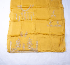 Gavadin Silk Yellow Unstitched Suit