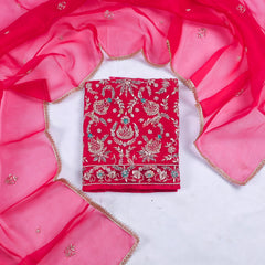 Glass Magenta Unstitched Suit