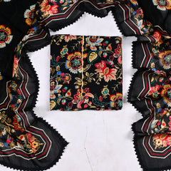 Twill Cotton Black Unstitched Suit