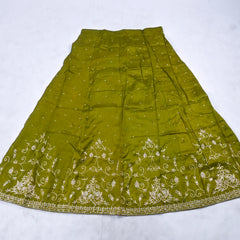 Khadi Mehandi Unstitched Lehenga Suit