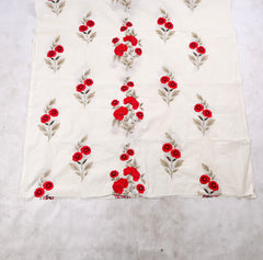 Cotton white Unstitched Suit