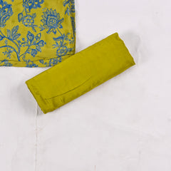 Crepe Mustard Yellow Unstitched Suit