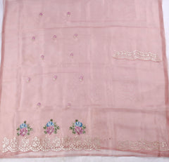 Glass Shimmer Peach Unstitched Suit