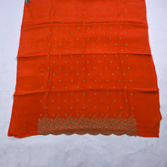 Crepe Orange Unstitched Suit