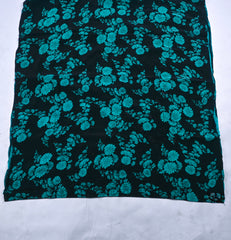 Crepe Black & Ferozi Unstitched Suit