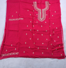 Organza Pink Unstitched Suit