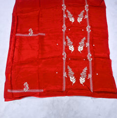 Crepe Red Unstitched Suit