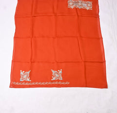 Twill Organza Rust Unstitched Suit