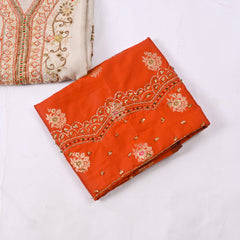 Shimmer Orange Unstitched Suit