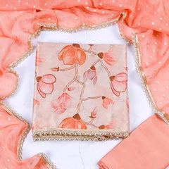 Shimmer Peach Unstitched Suit