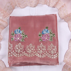 Glass Shimmer Peach Unstitched Suit