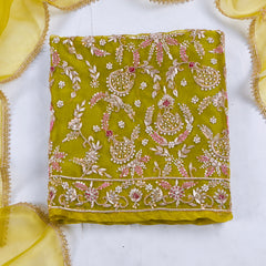 Glass Mehandi Unstitched Suit