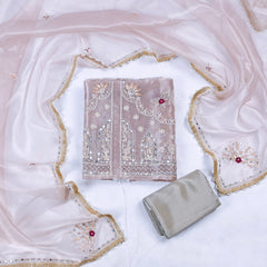 Glass Shimmer Grey Unstitched Suit