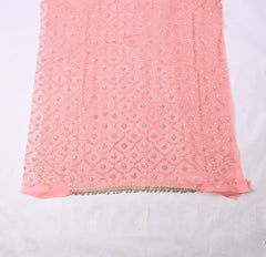 Organza Baby Pink Unstitched Suit