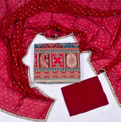 Crepe Teal Green Unstitched Suit