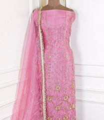 Glass Pink Unstitched Suit