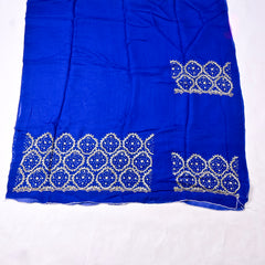 Organza Blue Unstitched Suit