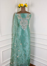 Glass Green Unstitched Suit
