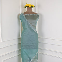 Crush Ferozi Unstitched Suit