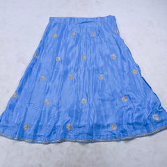Crepe Sky Blue Lehenga Suit
