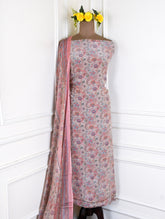 Crepe Pastel Pink Unstitched Suit