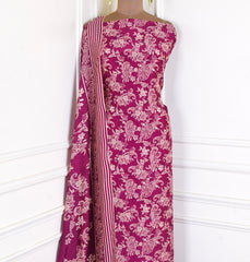 Muslin Pink Unstitched Suit