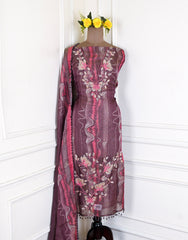 Burberry Wine Unstitched Suit