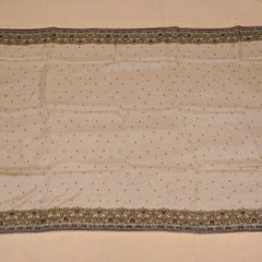 Organza Beige Unstitched Suit