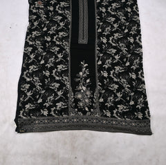 Georgette Black Unstitched Suit