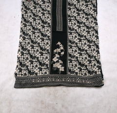 Georgette Black Unstitched Suit