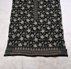Georgette Black Unstitched Suit