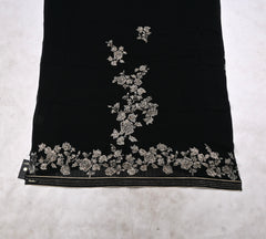 Georgette Black Unstitched Suit