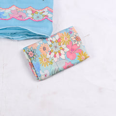 Twill Organza Sky Blue Unstitched Suit
