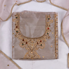 Glass Shimmer Silver Unstitched Suit