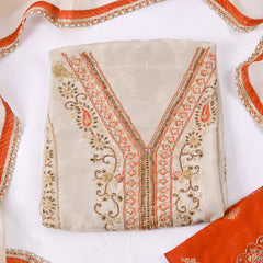 Shimmer Orange Unstitched Suit