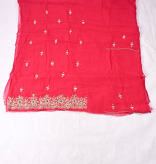 Organza Magenta Unstitched Suit