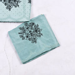 Organza Ferozi Unstitched Suit