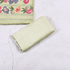 Organza Pista Green Unstitched Suit