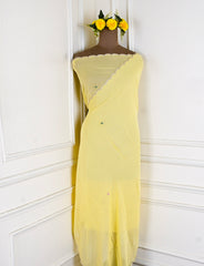 Georgette Lemon Unstitched Suit
