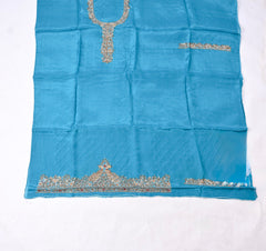 Silk Sky Blue Unstitched Suit
